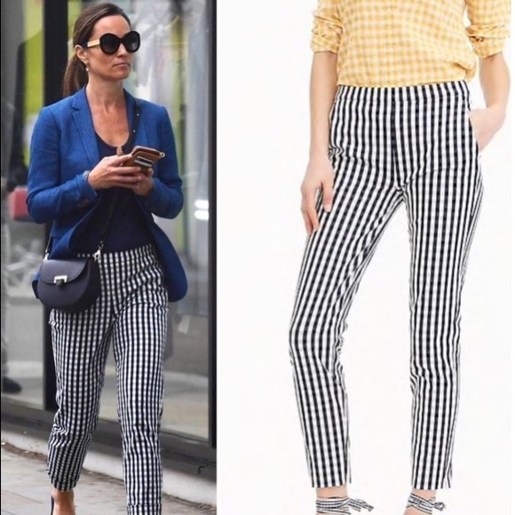 J Crew Martie Gingham Bi-Stretch Pants - Picture 8 of 8